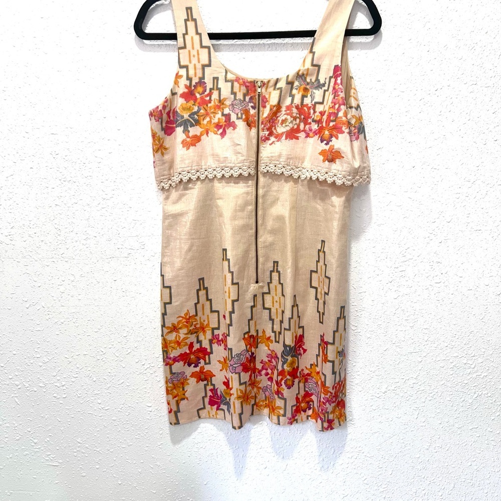 Free People "The Big Bang" sleeveless mini dress featuring a metallic Aztec 10 - Picture 6 of 9
